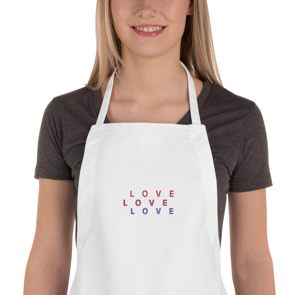 LOVE Embroidered Apron
