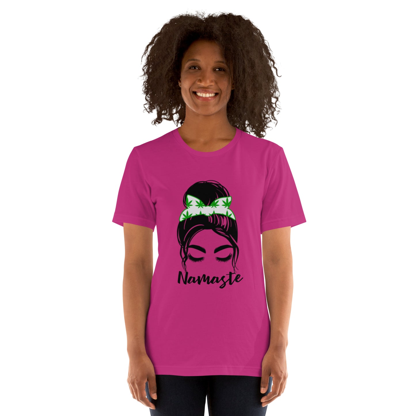 Unisex T-Shirt / Girl With A Bun Namaste