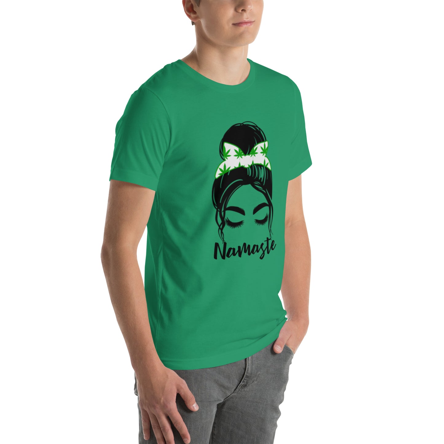 Unisex T-Shirt / Girl With A Bun Namaste