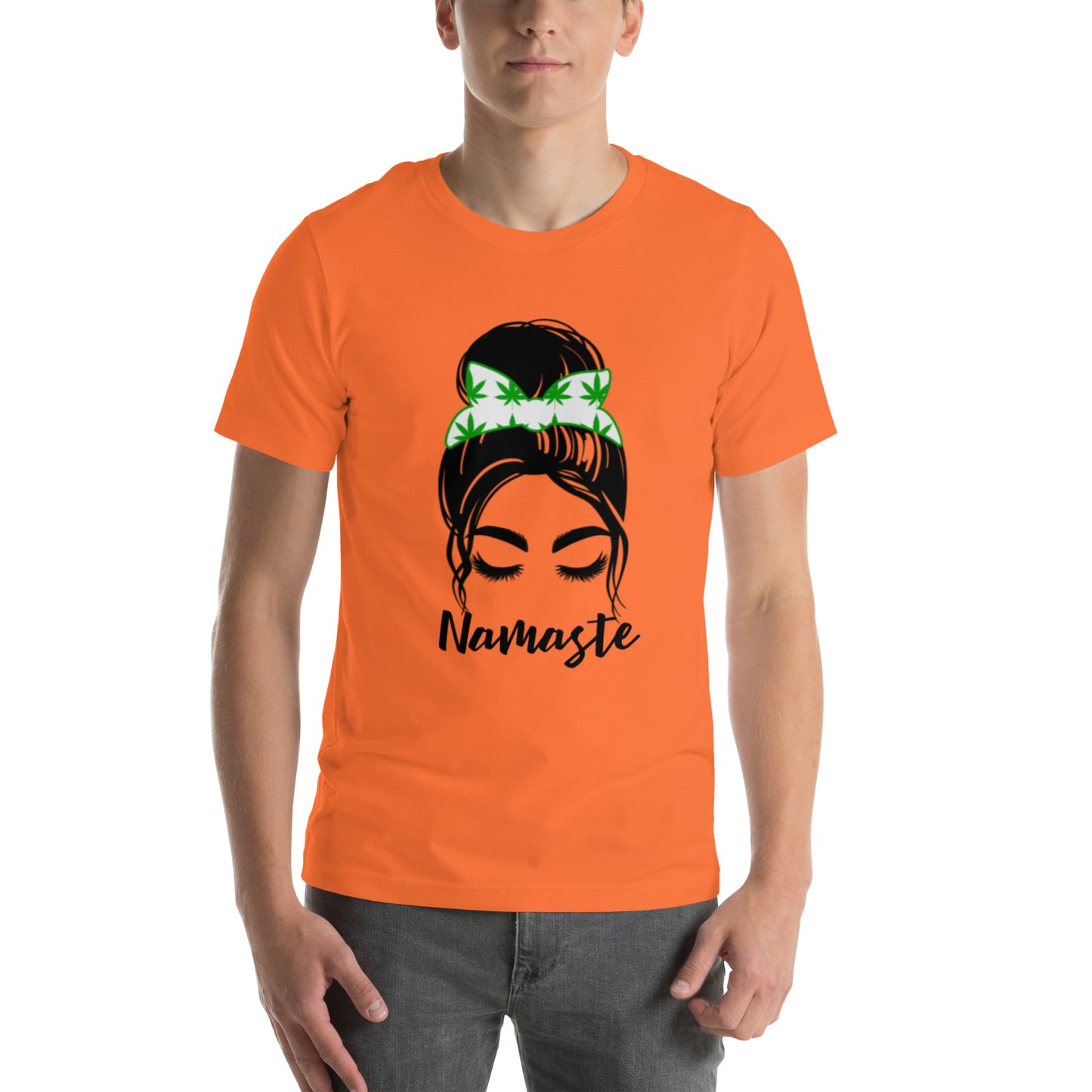 Unisex T-Shirt / Girl With A Bun Namaste