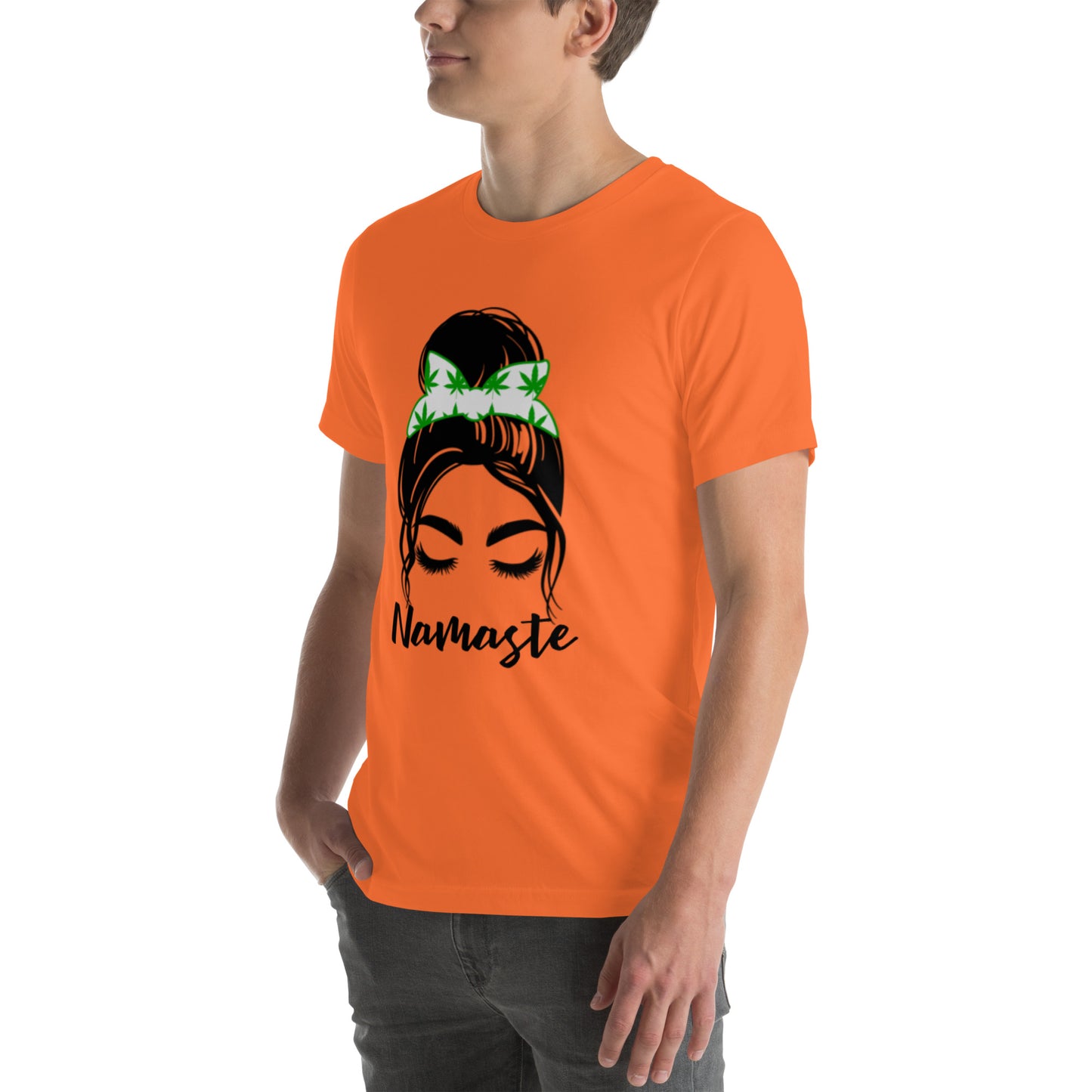 Unisex T-Shirt / Girl With A Bun Namaste