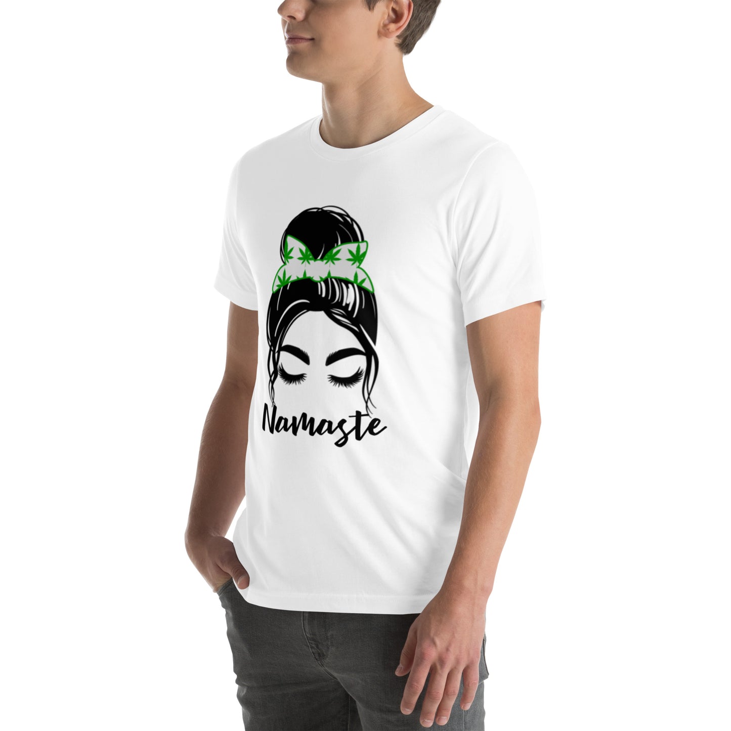 Unisex T-Shirt / Girl With A Bun Namaste