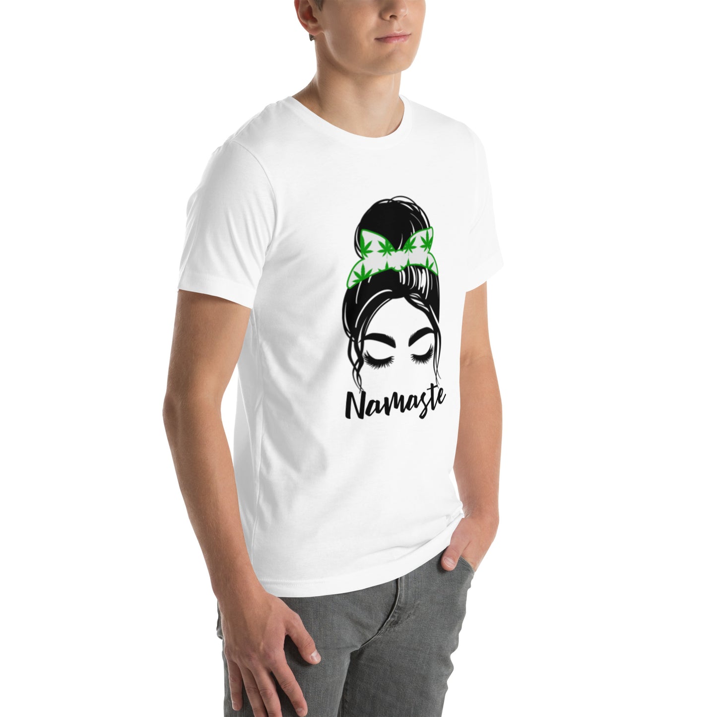 Unisex T-Shirt / Girl With A Bun Namaste